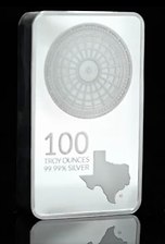 100 oz Texas Mint Silver Bar - Texas Precious Metals