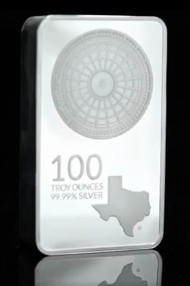 100 oz Texas Mint Silver Bar - Texas Precious Metals